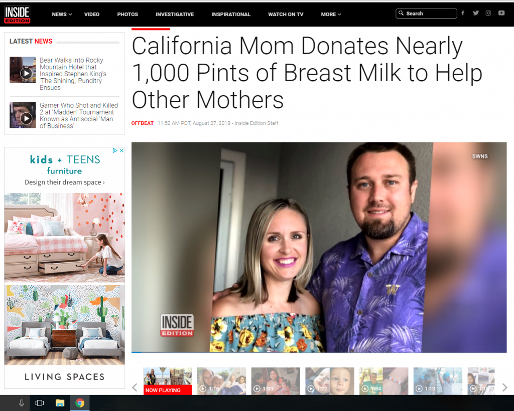 Tabitha Frost Breast Milk Story - Inside Edition